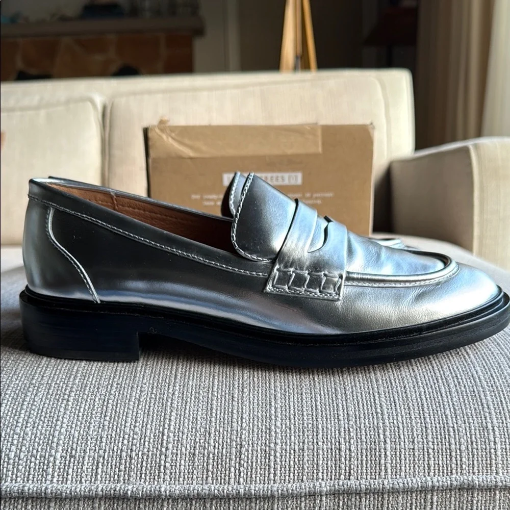 Madewell Silver Loafers - Picture 5 of 7